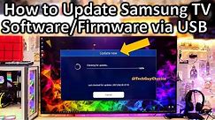 How to update Samsung TV Firmware/Software via USB