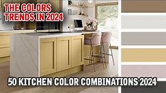 Kitchen Color Combination Trends 2024 For Wall, Cabinets, Countertop, Chairs | Interior Design 2024
