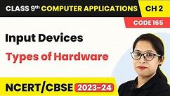 Input Devices - Types Of Hardware | Class 9 Computer Applications Chapter 2