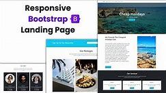 Responsive Bootstrap 5 Landing Page Design | Full Tutorial