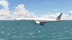 landing of an American Airlines Boeing 777 at Miami International Airport