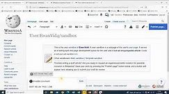 Creating a sandbox on Wikipedia to draft content