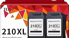 TEINO 210XL 210 Remanufactured Ink Cartridge Replacement for Canon 210XL PG-210XL 210 use with Canon PIXMA MP495 MP240 MP280 MP480 MP490 MP499 MP250 MX410 MX330 MX340 IP2702 (Black, 2-Pack)