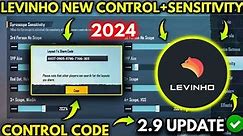 LEVINHO NEW SENSITIVITY SETTINGS 2024 & LEVINHO NEW 4 FINGER CONTROL BGMI/PUBG MOBIL