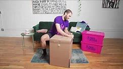 How to correctly tape the bottom & top of a moving box - Piece of Cake Moving & Storage