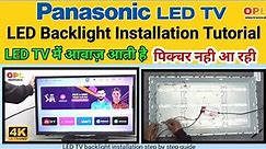 Panasonic LED TV backlight installation Tutorial || How to modify LED TV backlight