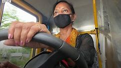 India coronavirus: The woman who ferries patients in a school bus