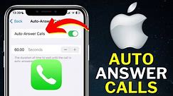 How to Auto Answer Calls on iPhone | iOS 17 Autoanswer 2024