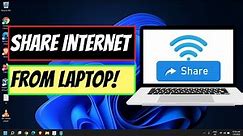 How To Share Internet From Laptop To Mobile Via WiFi in Windows 11