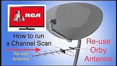 How to Run a Channel Scan on an RCA Television | Get Free Local Channels with your Orby Antenna