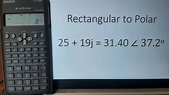 How to convert rectangular/ complex number to polar using scientific calculator