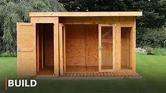 BUILD - 12 x 8 Contemporary Summerhouse with Side Shed Installation