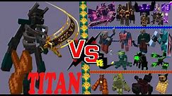 Wither Skeleton Titan vs All Mod Boss in Minecraft | Minecraft Mob Battle