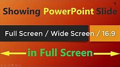 How to Show PowerPoint Presentation in Full Screen