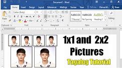 1x1 and 2x2 ID Pictures using Microsoft Word| Pantin Couple