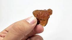 Hand Carved Amber Bee Crystal Gemstone Figurine