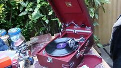 VINTAGE HMV / HIS MASTER'S VOICE GRAMOPHONE MODEL 102 WITH SOUND BOX 5B