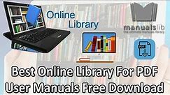 How to Download Any User Manual Online Free | Online Library for User Manuals