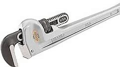 RIDGID 31110 Model 836 Aluminum Straight 36" Plumbing Pipe Wrench, Silver, Made In The USA