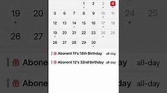 Birthdays in iPhone Calendar