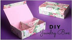 DIY Jewelry Box | How To Make Jewellery Box from Waste Cardboard | DIY Organizer