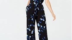 Alfani Printed Wide-Leg Jumpsuit, Created for Macy's - Macy's