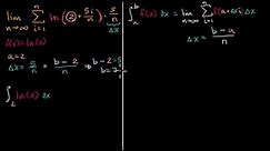 Worked example: Rewriting limit of Riemann sum as definite integral
