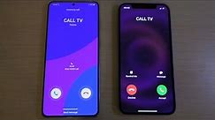 Samsung Galaxy S21 vs iPhone 12 Incoming Call