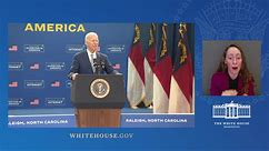 President Biden announces new funding to connect thousands of households in North Carolina high-speed internet.