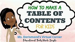 How to Make a Table of Contents