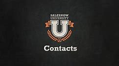 SalesNOW University - Contacts