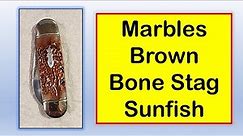 Marbles Brown Bone Stag Sunfish Knife