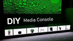 DIY Media Console with LEDs - Full Walkthrough - Modern TV Stand Design