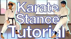 Karate Stance Tutorial! List of 8 Stance Names w/ Pronunciation!