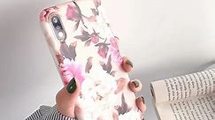iPhone Xs Case,iPhone X Case[ Leaves & Floral Series ]Valentoria Rose Flower Case for iPhone Xs/X