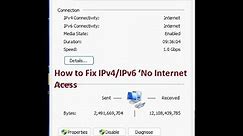 Comcast IPv4 Fix---How to Fix IPv4/IPv6 ‘No Internet Access’ Error