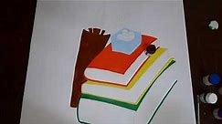 how to draw books with flowers/book clip art/clip art for teacher's day/books tutorials/DIY books...