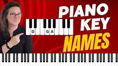 Learn Piano: The Piano Key Names. Easiest way ever!!! Tutorial (Easy) HD