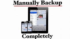 Manually Back Up Data on iPhone iPad or iPod Touch onto your computer