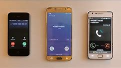 Samsung Galaxy S2 vs iPhone 4 vs Samsung Galaxy S6 incoming call