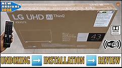 LG 43UQ7300PTA 2024 || 43 Inch 4K UHD Webos Full Smart Tv Unboxing And Review || Complete Demo