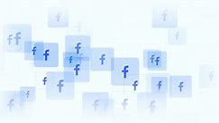 Premium stock video - Social facebook icons pattern on network background