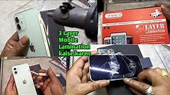 Apple iphone 12 || Transparent 3 Layer Mobile Lamination kaise karen