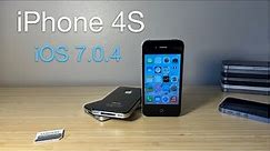 Unboxing an iPhone 4S on iOS 7.0.4