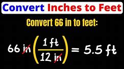 Convert Inches to Feet | in to ft | Unit Conversion | Dimensional Analysis | Eat Pi