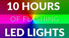 10 Hours of disco lights flashing led lights effects video
