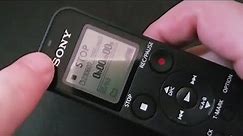 Sony ICD PX370 voice recorder walkthrough