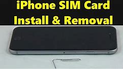 iPhone SIM Card Install / Remove - Apple iPhone 7, 7 Plus, iPhone 6, 6 Plus & 5 With Paper Clip