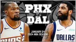 Phoenix Suns vs Dallas Mavericks Full Game Highlights | Jan 24 | 2024 NBA Season
