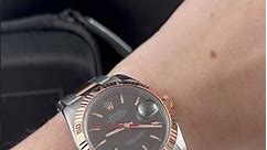 Rolex Datejust Turnograph Black Dial Steel Rose Gold Mens Watch 116261 Review | SwissWatchExpo